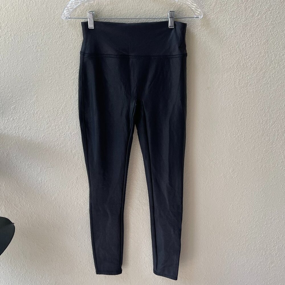 Spanx, size XL (fits like M-L), black faux leather leggings, worn once